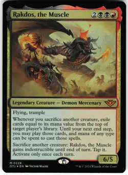 Rakdos, the Muscle M Outlaws of Thunder Junction OTJ Foil 226MTG NM - Image 1