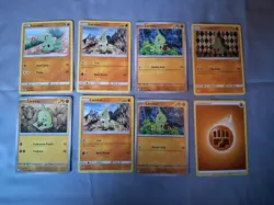 Pokemon Multiple Larvitar Cards and Pokemon Energy Card - Image 1