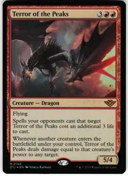 Terror of the Peaks M Outlaws of Thunder Junction OTJ Foil 149MTG NM - Image 1