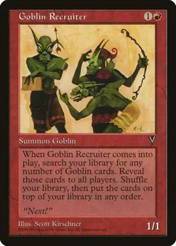 Goblin Recruiter Visions HP MTG - Image 1