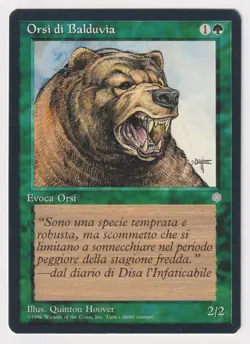 Italian Balduvian Bears Proof LP Ice Age Artist Quinton Hoover 1996 MTG Magic AP - Image 1