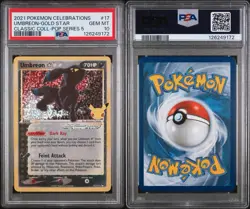 Pokemon Umbreon Gold Star 17/17 Celebrations PSA 10 - Image 3