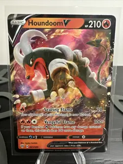 Houndoom V 021/189 Swsh03: Darkness Ablaze Holo Pokemon TCG NM - Image 1