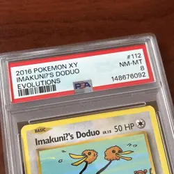 Imakuni's Doduo 112/108 2016 Pokemon XY Evolutions Secret Rare Retro Art PSA 8 - Image 3
