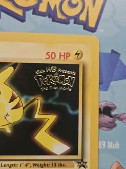 Pokemon TCG Pikachu (Movie Promo) 04/53 Wotc Black Star Promo Card - Image 4