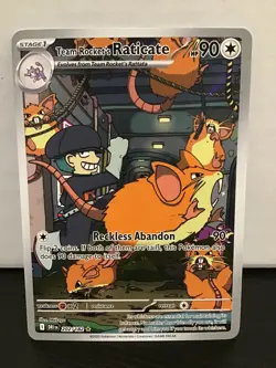 Team Rocket's Raticate 202/182 Pokemon Destined Rivals Illustration Rare - Image 1