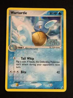 POKEMON TCG WARTORTLE 43/100 EX CRYSTAL GUARDIAN UNCOMMON STAMPED REVERSE Holo - Image 1