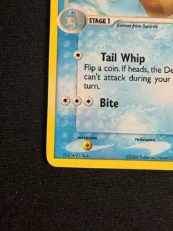 POKEMON TCG WARTORTLE 43/100 EX CRYSTAL GUARDIAN UNCOMMON STAMPED REVERSE Holo - Image 5