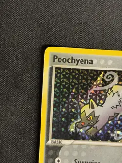 Pokemon TCG Poochyena EX Deoxys 70/107 Reverse Holo Common 2005 Nintendo - Image 2