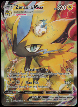 2023 POKEMON SWORD & SHIELD CROWN ZENITH #GG42 FULL ART/ZERAORA VMAX - Image 1