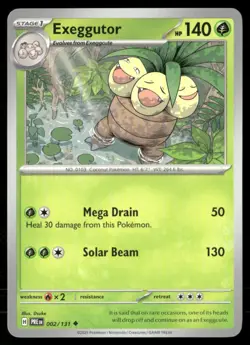 Exeggutor 002/131 Uncommon Prismatic Evolutions Pokemon Near Mint - Image 1
