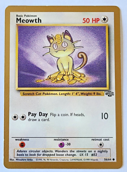 Pokemon TCG: Meowth Jungle Gold Bordered Fruit Roll Ups Promo #56/64 LP-NM - Image 1