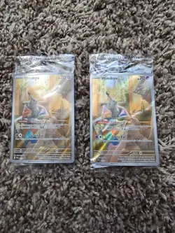 2 Pokemon Scarlet Violet Paldean Fates Black Star Promo Mimikyu SVP 75 Sealed - Image 1
