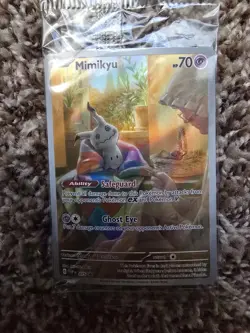 2 Pokemon Scarlet Violet Paldean Fates Black Star Promo Mimikyu SVP 75 Sealed - Image 3