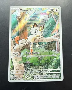 Meowth 106/094 Illustration Rare Phantasmal Flames Pokemon Near Mint A876 - Image 1