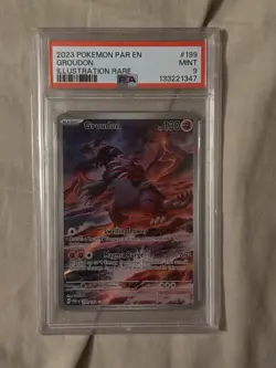 Pokemon Groudon 199/182 SV04 Paradox Rift Illustration Rare Holo PSA 9 2023 - Image 1