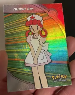 2000 Topps Pokemon TV Series 3 Nurse Joy RAINBOW FOIL Blue Logo #HV16 (B) - Image 3