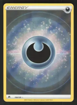 Darkness Energy 158/159 Textured Pokemon TCG Crown Zenith NM - Image 1