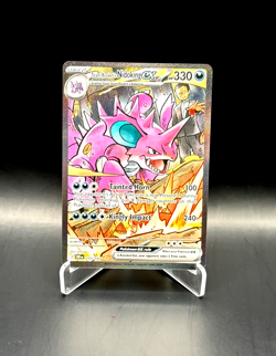 Pokemon TCG Team Rocket's Nidoking ex Sv10: Destined Rivals Holo 233/182 - Image 1
