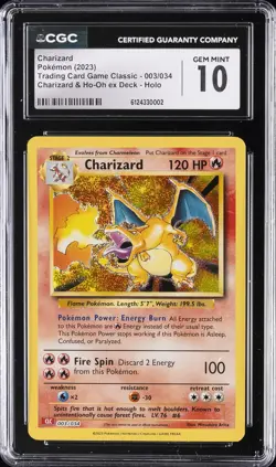 2023 POKEMON #003/034 CHARIZARD CGC 10 GEM MINT - Image 1