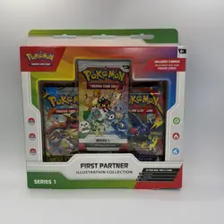 Pokemon TCG First Partner Illustration Collection Series 1 Box Promo Stickers - Image 1