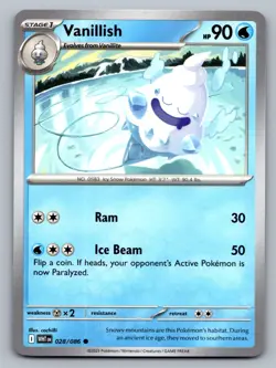 Pokemon TCG SV: White Flare Vanillish 028/086 - Image 1