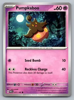 Pokemon TCG SV04: Paradox Rift Pumpkaboo 077/182 - Image 1
