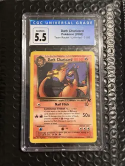 Pokemon TCG Dark Charizard 21/82 Team Rocket Rare EN 2000 CGC 5.5 - Image 3