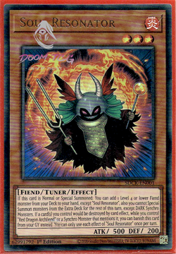 Yugioh! Soul Resonator SDCK-EN001 (UR) 1st Ed "Red Dragon Archfiend Support" - Image 1