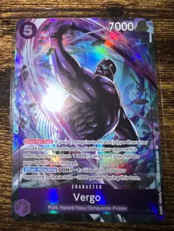 One Piece CCG Vergo OP14-061 Alternate Art Rare The Azure Sea’s Seven NM Foil - Image 1