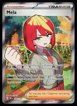 Mela 140/131 Ultra Rare Prismatic Evolutions Pokemon Card - Image 1