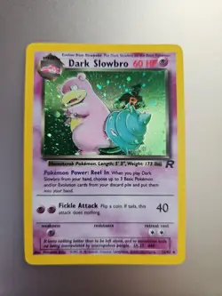 Pokemon Dark Slowbro TCG Holo Rare Card 12/82 Unlimited Vintage - Image 1