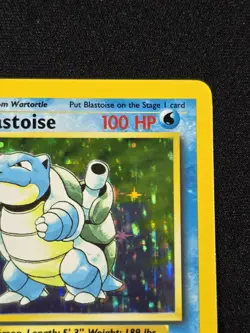 Pokemon BLASTOISE BASE SET Unlimited Rare Holographic Card 2/102 - Image 3