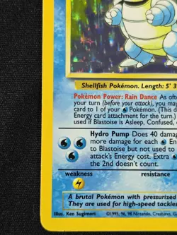Pokemon BLASTOISE BASE SET Unlimited Rare Holographic Card 2/102 - Image 5