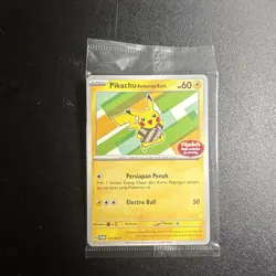 Pokemon Pikachu Berkemeja Batik Promo Sealed Indonesia Journey Card 101/SV-P - Image 1