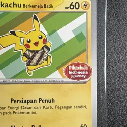 Pokemon Pikachu Berkemeja Batik Promo Sealed Indonesia Journey Card 101/SV-P - Image 2