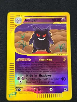 POKEMON TCG GENGAR 013/165 EXPEDITION REVERSE HOLO RARE STAGE 2 90HP E-READER - Image 1