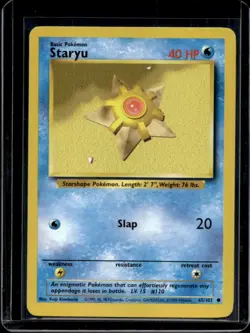 1999 Pokemon Unlimited Staryu Common #65/102 - Image 1
