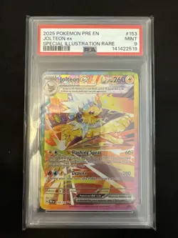PSA 9 PRISMATIC EVOLUTIONS #153 JOLTEON EX SPECIAL ILLUSTRATION RARE POKEMON - Image 1