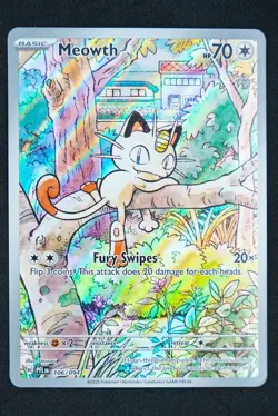 2025 POKEMON PFL EN-PHANTASMAL FLAMES ILLUSTRATION RARE #106 MEOWTH 106/094 - Image 1