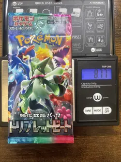 Heavy 8.77g Pokemon Sealed Triple Beat Sv1a Japanese Booster Pack - Image 1