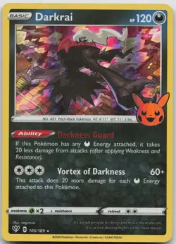 Darkrai 105/189 Holo Rare Darkness Ablaze Pokemon LP/MP - Image 1