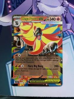 Mega Pyroar ex 15/86 Double Rare Pokemon Chaos Rising ME04 NM - Image 1