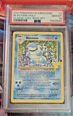 2021 POKEMON CELEBRATIONS CLASSIC COLLECTION #2 BLASTOISE-HOLO PSA 10 - Image 1
