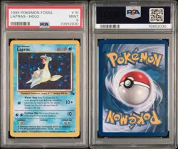 1999 POKEMON FOSSIL 10 LAPRAS-HOLO PSA 9 MINT - Image 1
