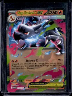 2025 Pokemon Phantasmal Flames Mega Charizard X ex Double Rare #013/094 - Image 1