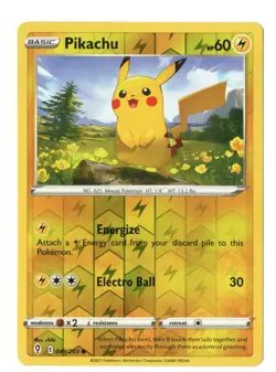 Pikachu 049/203 Common Evolving Skies Pokemon Reverse Holo Near Mint - Image 1