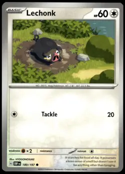Lechonk 180/197 Obsidian Flames Common NM Pokemon 2023 - Image 1