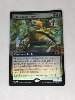 MTG Blossoming Tortoise FOIL - WOE / 0354 - Extended Art - Image 1