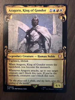 Aragorn, King of Gondor : MTG *Showcase Scrolls* Lord of the Rings #446 / NM - Image 1